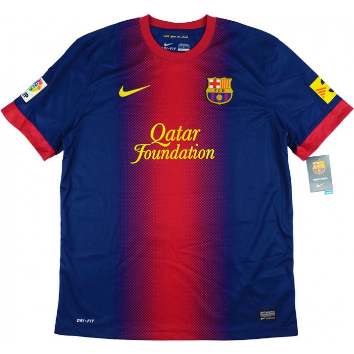 Camiseta Barcelona Replica Primera Ropa Retro 2012 2013 Azul Rojo